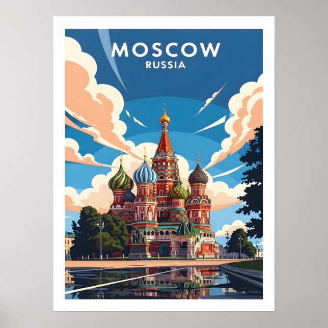 Poster Catedral de São Basílio de Moscou (Frente)