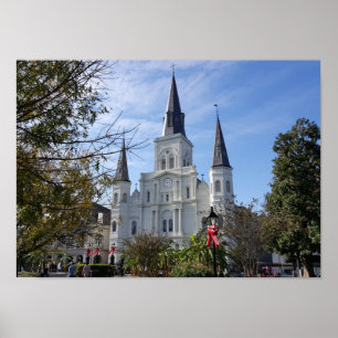 Póster Catedral de St Louis - bairro francês, Nova