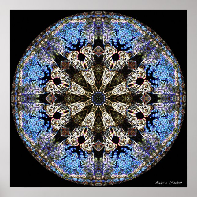 Poster Catedral de Vidro Estreito Mandala (Frente)