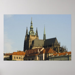 Póster Catedral de Vitus e Castelo de Praga, um dos