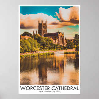 Poster Catedral de Worcester, Worcestershire, Inglaterra