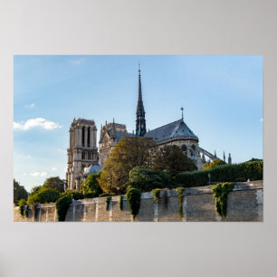Poster Catedral Famosa de Notre Dame de Paris - França