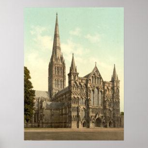 Póster Catedral II de Salisbúria, Wiltshire, Inglaterra