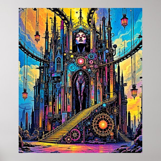 Poster Catedral Mística Steampunk (Frente)