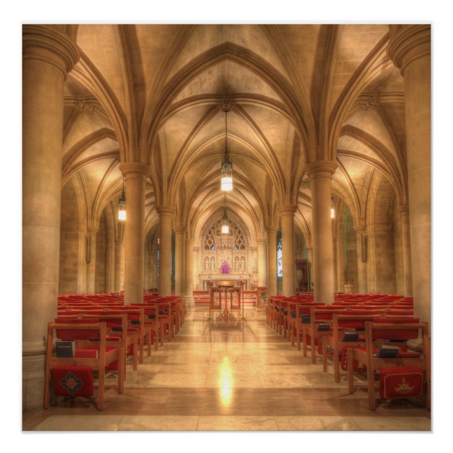 Póster Catedral Nacional de Washington Capela de Belém (Frente)