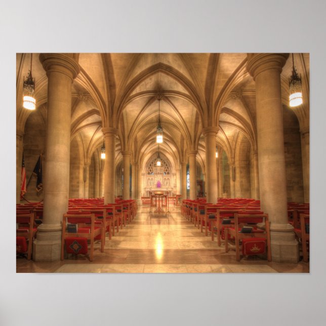 Póster Catedral Nacional de Washington Capela de Belém (Frente)