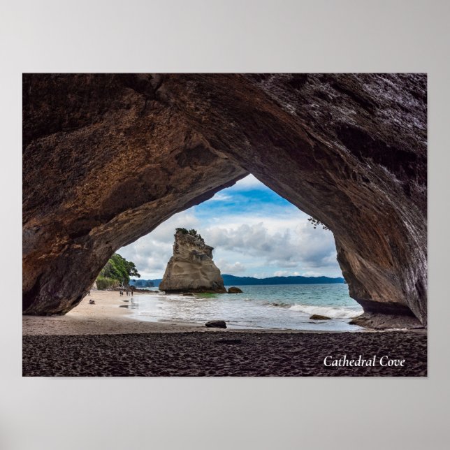 Poster Catedral, Reserva Marinha Whanganui-A-Hei (Frente)