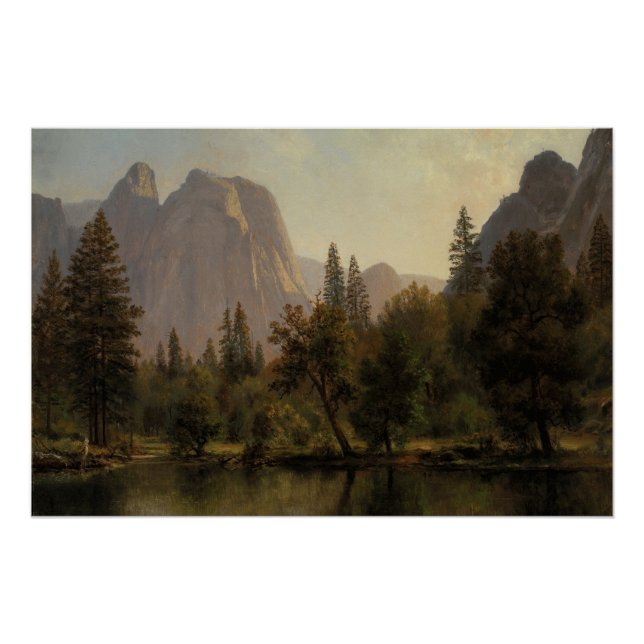Póster Catedral Rochas, Vale Yosemite Albert Bierstadt (Frente)