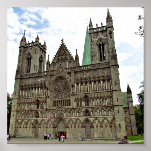 Póster Catedral Trondheim Noruega de Nidaros