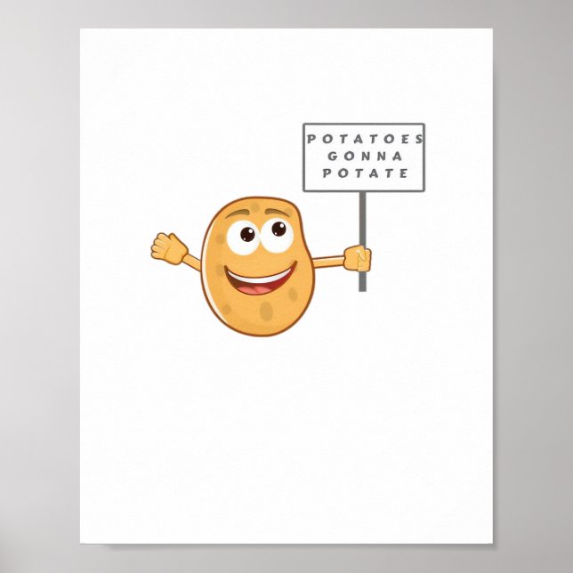Poster Categoria Batatas Gonna Potate (Batata Vegetal Pun (Frente)