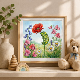 Poster Caterpillar Tiny Insects Nursery