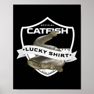 Poster Catfish Lucky Shirt Acessórios Engraçados Para Cap