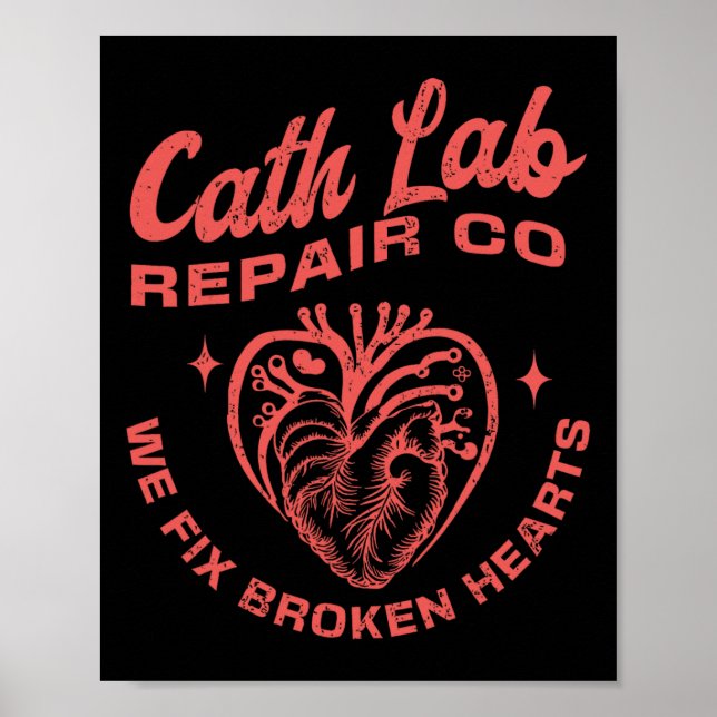 Poster Cath Lab Repair Co Funny Valentine Day Cath Lab Nu (Frente)