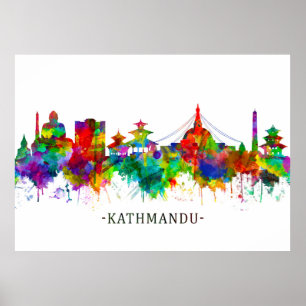 Poster Catmandu Nepal Skyline