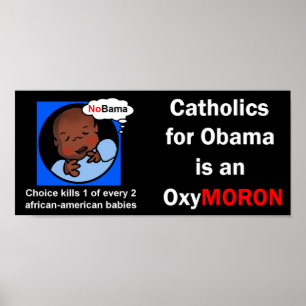 Poster Católicos para o oxímoro de Obama