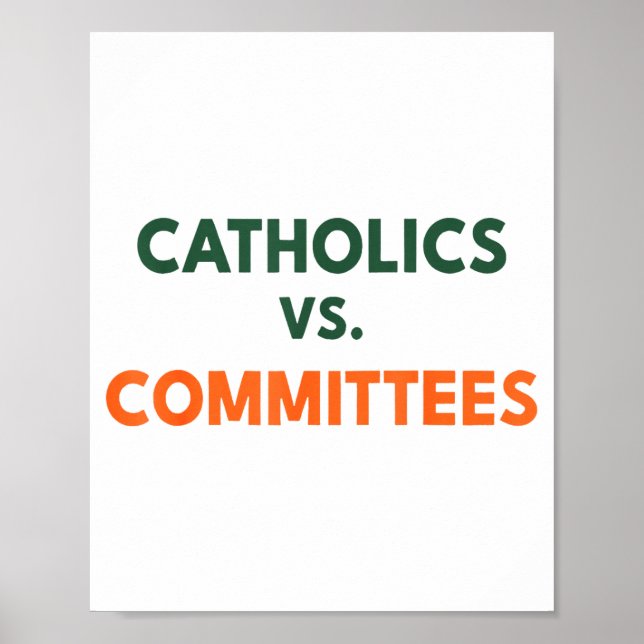 Poster Católicos Vs Comitês (Frente)