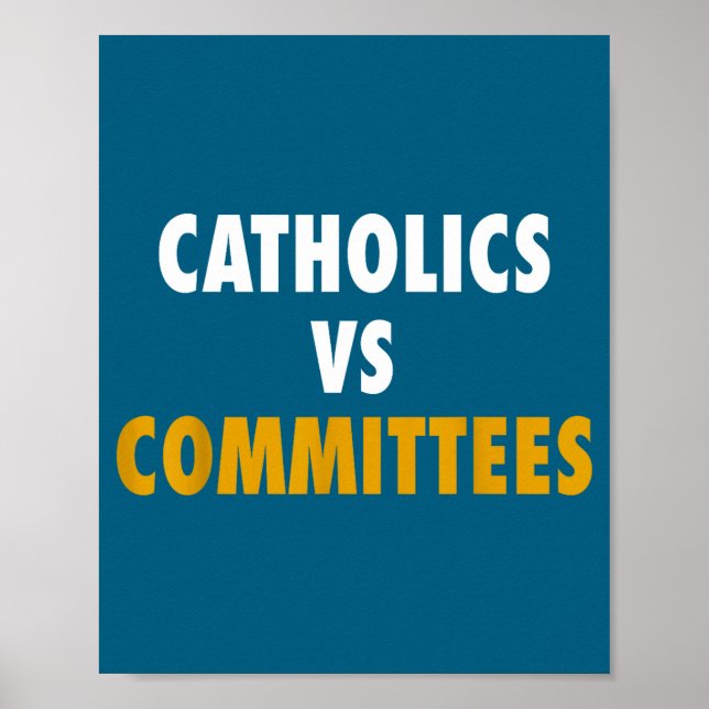 Poster Católicos Vs Comitês (Frente)