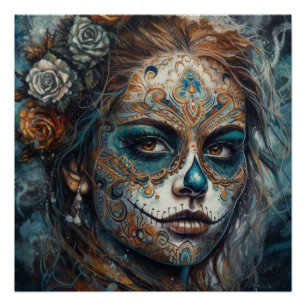 Póster Catrina Azul