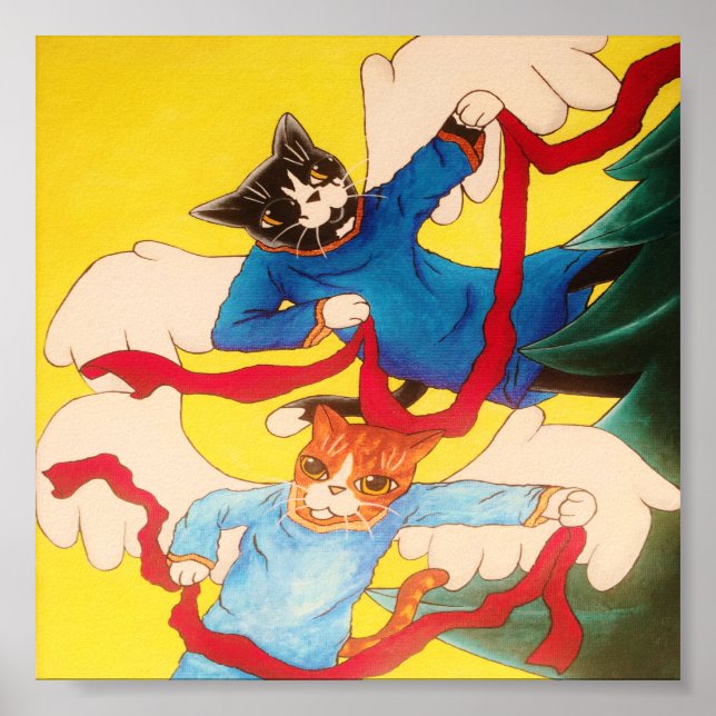 Poster Cats Angel Cherub Natal (Frente)