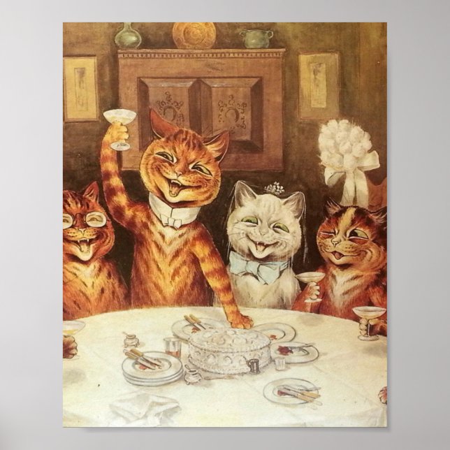 Poster Cats do Partido Louis Wain (Frente)