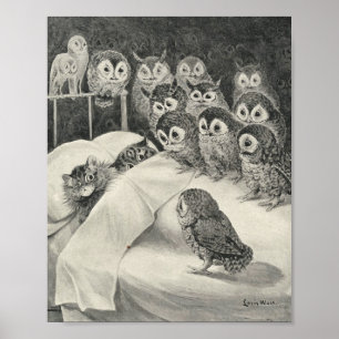 Poster Cats Nightmare. Louis Wain
