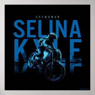 Poster Catwoman Selina Kyle Motorcycle