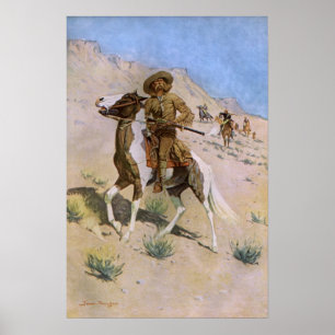 Poster Caubóis Militares Vintage, O Escoteiro por Remingt