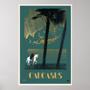 Poster Cáucaso Montanhas do Cáucaso Armênia Azerbaijão