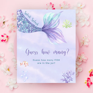 Poster Cauda da Sereia - Quantos PEIXES estão no pote