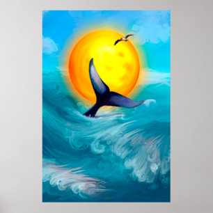 Poster caudas de pôr do sol