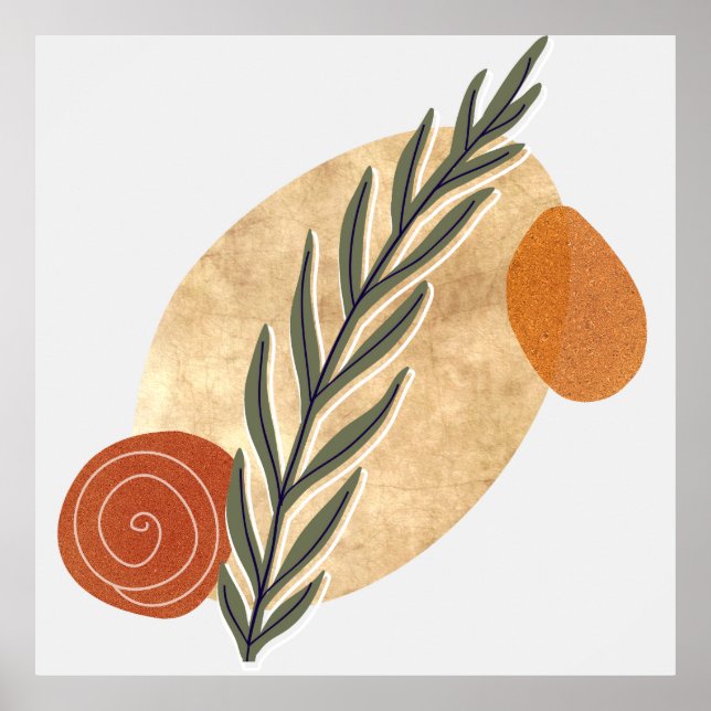 Poster Caule Verde Boho (Frente)