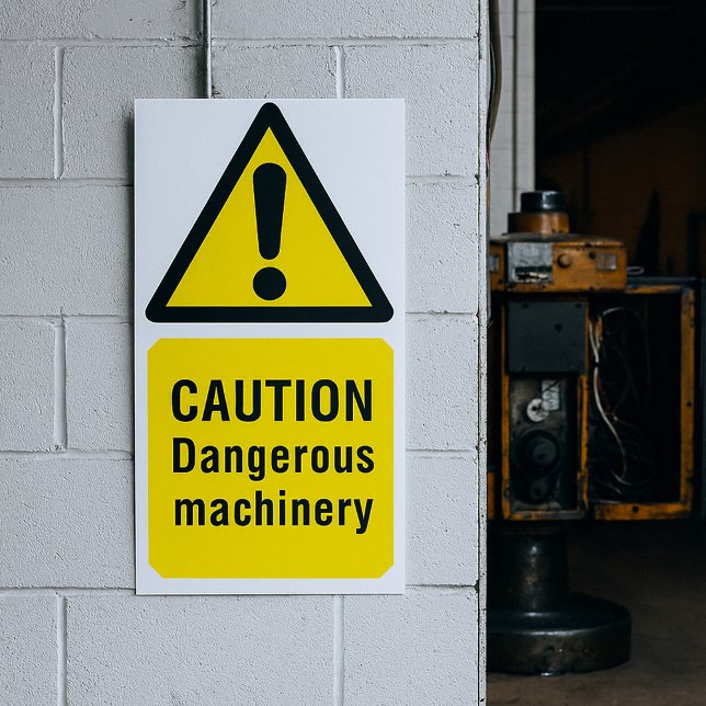 Poster Caution Dangerous Machinery Sign (Criador carregado)