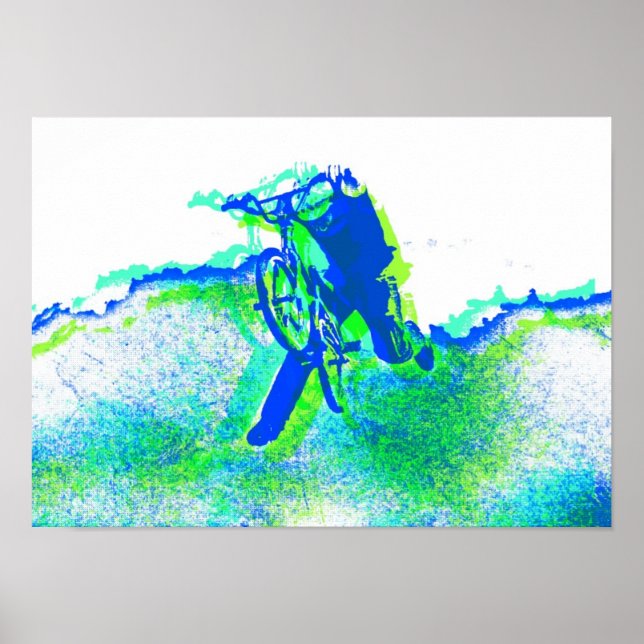 Póster Cavaleiro BMX Freestyle no estilo de arte Legal (Frente)