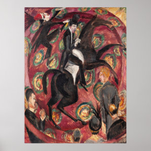 Poster Cavaleiro de Circo Kirchner Arte Fina Expressionis