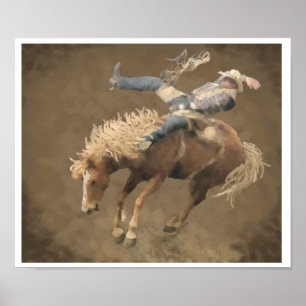 Póster Cavaleiro de rodeio