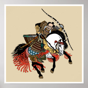 Poster Cavaleiro-do-samurai japonês