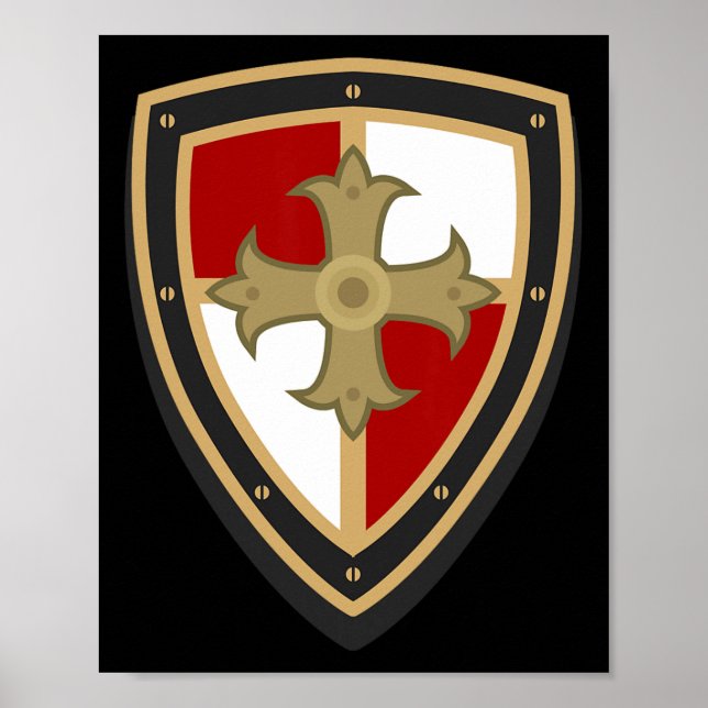 Poster Cavaleiro Medieval - Túnis medieval renascentista (Frente)