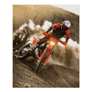 Póster Cavaleiro Motocross