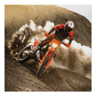 Póster Cavaleiro Motocross