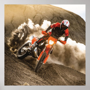 Poster Cavaleiro Motocross