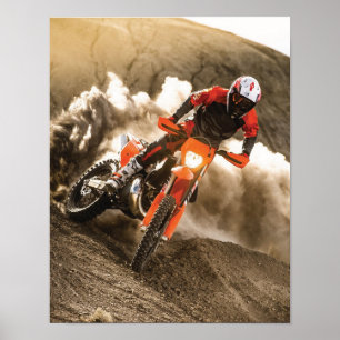 Poster Cavaleiro Motocross