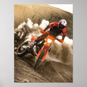 Poster Cavaleiro Motocross