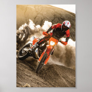 Poster Cavaleiro Motocross