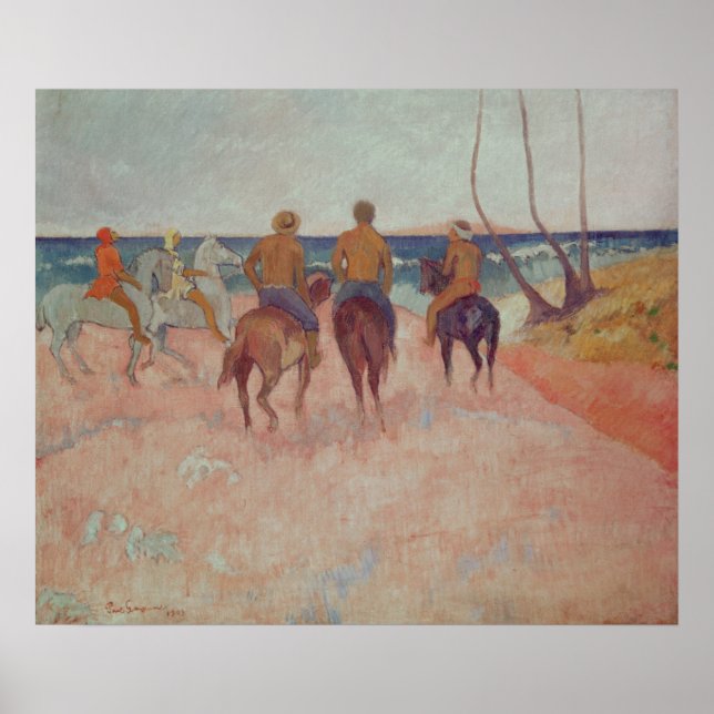 Poster Cavaleiro na praia 1902 (Frente)