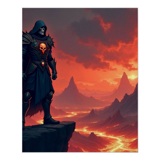 Póster Cavaleiro Negro da Chama (Frente)
