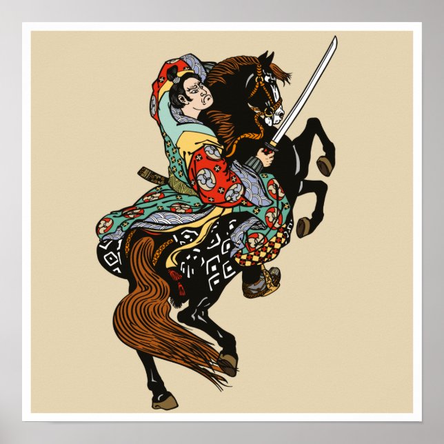 Poster Cavaleiro-samurai japonês (Frente)
