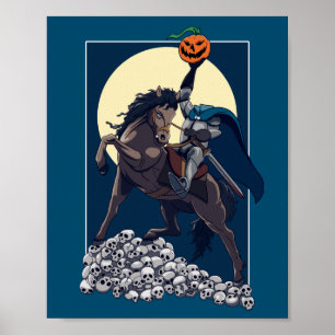 Poster Cavaleiro sem Cabeça e Sonolento Halloween