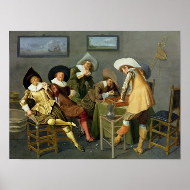 Póster Cavaleiros em uma taverna (Frente)