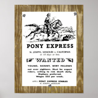 Póster Cavaleiros Expressos de Pony West Wild
