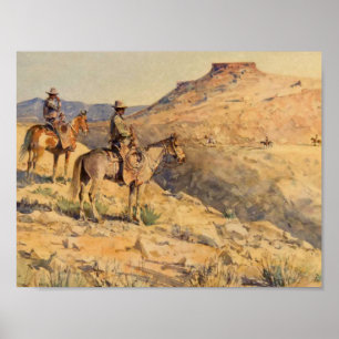 Poster Cavaleiros Flat-Top por Edward Borein